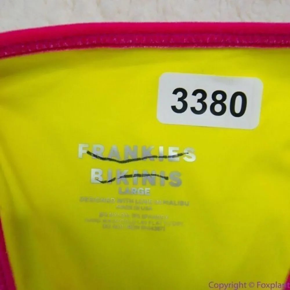 NEW Frankie’s Bikini’s rainbow swirl hazel bikini‎ bottom, L